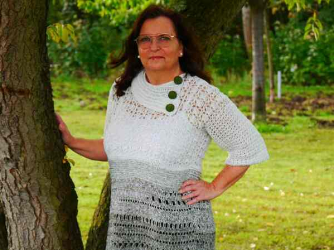 Mustermix Tunika vorne getragen – leicht und sommerlich